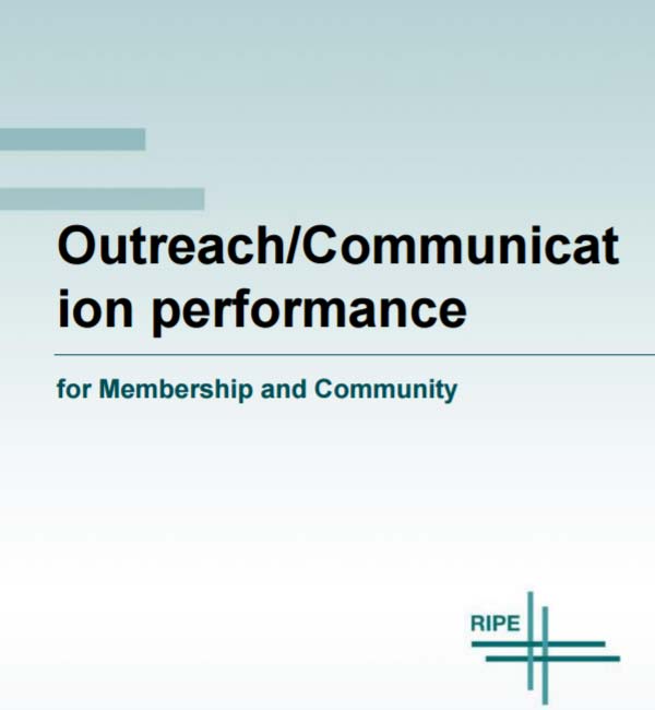 Outreach/Communication performance for Membership and Community