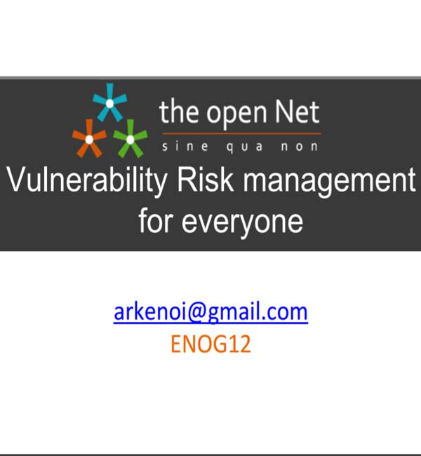 Vulnerability Risk management for everyone